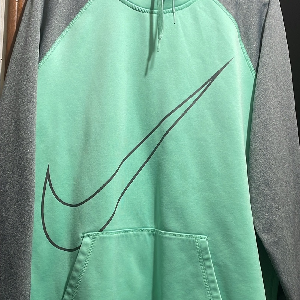 Nike Aqua and Charcoal Hoodie
